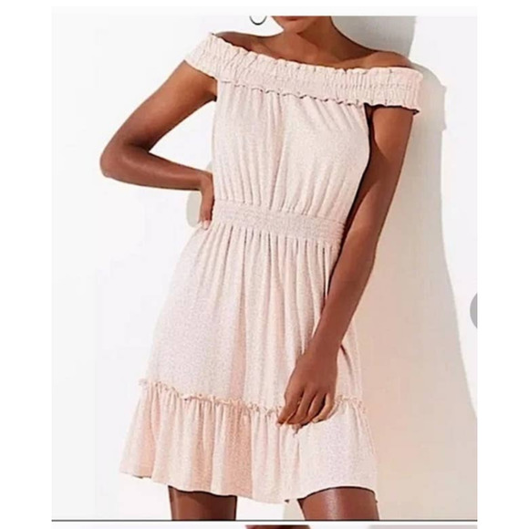 Loft Beach Tiered Pink Dress Size Large New With Tags - Picture 1 of 12